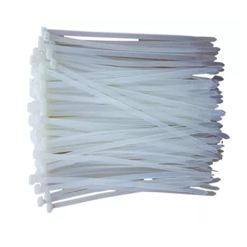 Imagem 2 de 3 do produto Enforca Gato Abracadeira De Nylon 3x100mm Branca (100 Pçs)