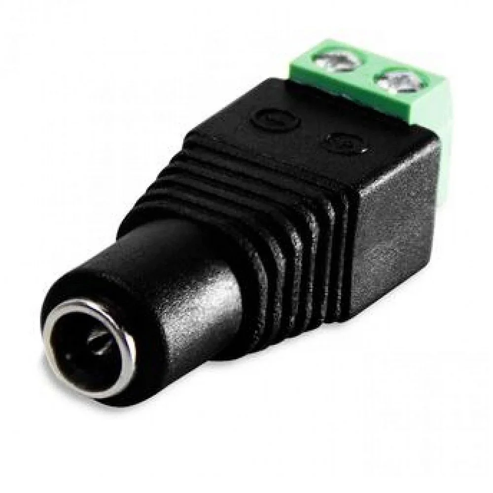 Imagem 2 de 2 do produto Borne J4 F-mea 5x5 2,1mm Cftv - Tbera - Emb 10pçs