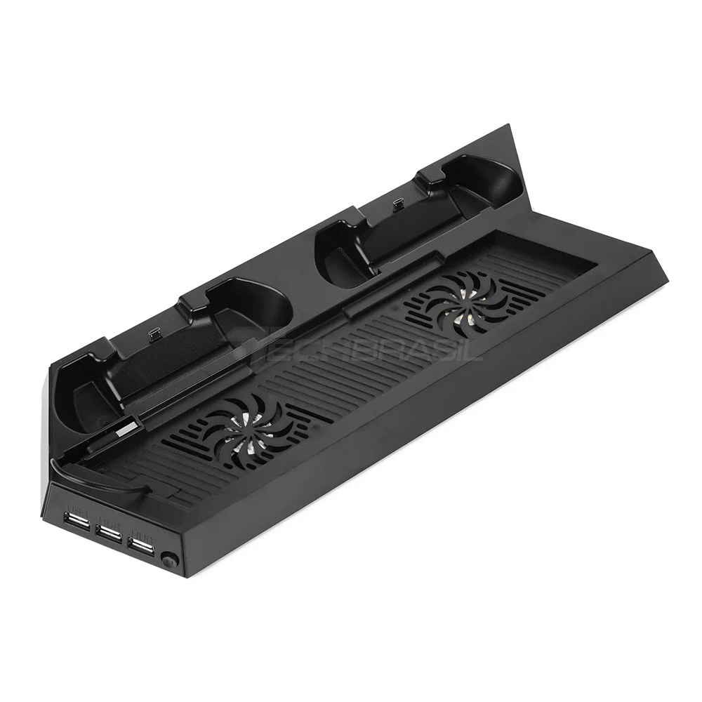 Imagem 2 de 5 do produto Base Vertical Cooler Para Playstation 4 Fat Carregador 2 Controle