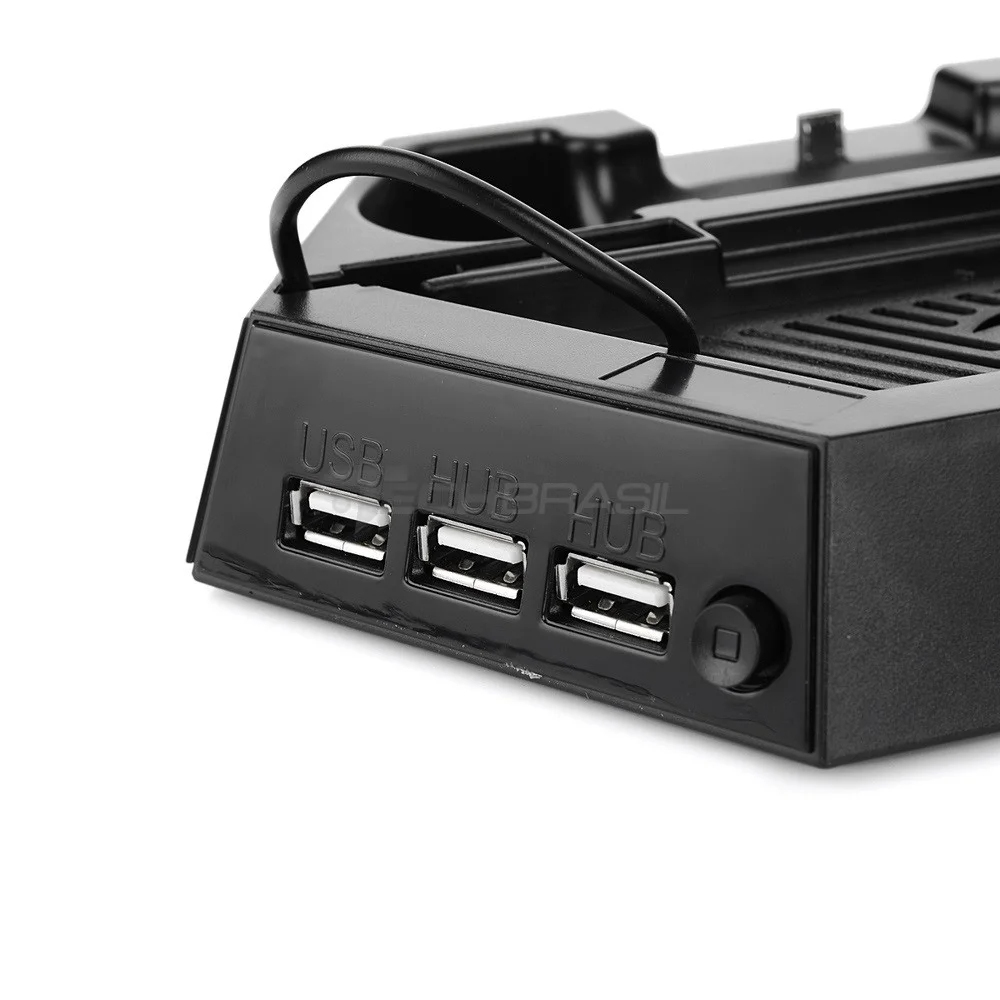 Imagem 4 de 5 do produto Base Vertical Cooler Para Playstation 4 Fat Carregador 2 Controle