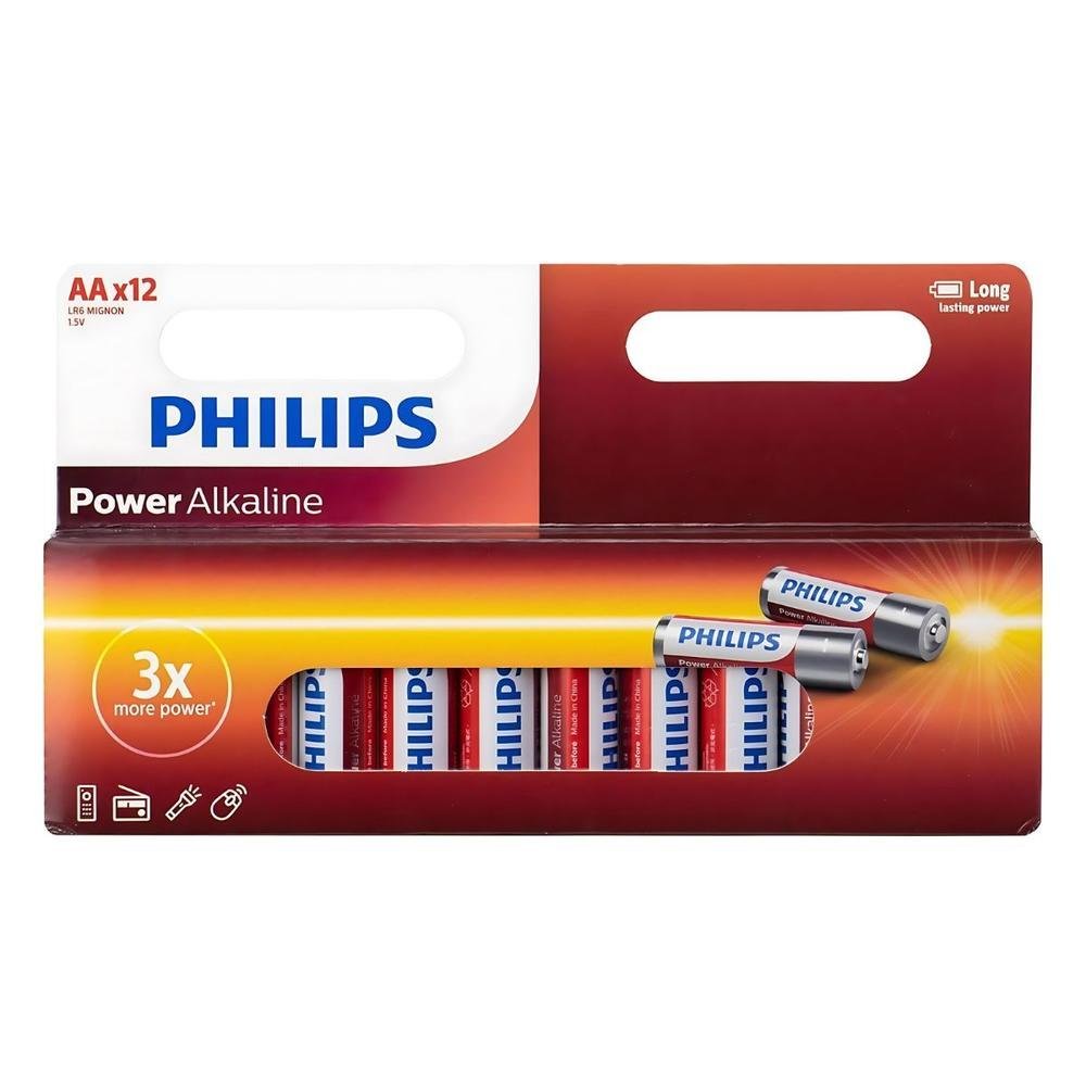 Pilha Philips Alcalina Aa 1.5v Cartela 12 Unidades Pilha Philips Alcalina Aa 1.5v Cartela 12 Unidades