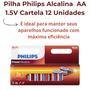 Pilha Philips Alcalina  Aa 1.5v Cartela 12 Unidades