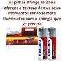 Pilha Philips Alcalina  Aa 1.5v Cartela 12 Unidades