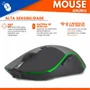 Mouse Gamer Sem Fio Wireless Usb Bluetooth 1600 Dpi LED RGB Cor Preto/cinza