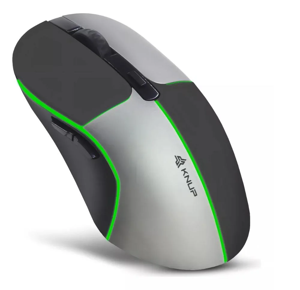 Mouse Gamer Sem Fio Wireless Usb Bluetooth 1600 Dpi LED RGB Cor Preto/cinza Mouse Gamer Sem Fio Wireless Usb Bluetooth 1600 Dpi LED RGB Cor Preto/cinza