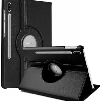 Capa Giratória Para Tablet Galaxy Tab S7 Fe 12.4 " T735 T30 Cor:preto