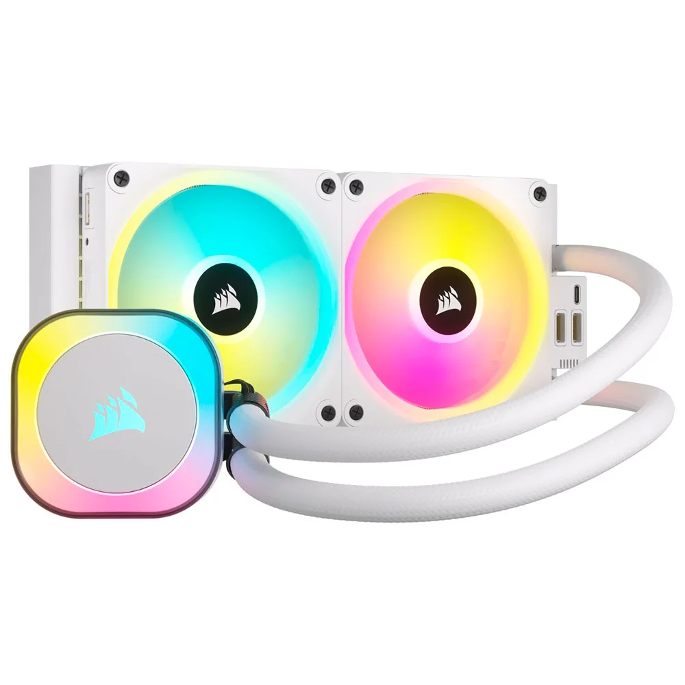 Water Cooler Corsair Icue Link H100i RGB White Aio 240mm P/ Intel/amd RGB Branco - Cw-9061005-ww 4