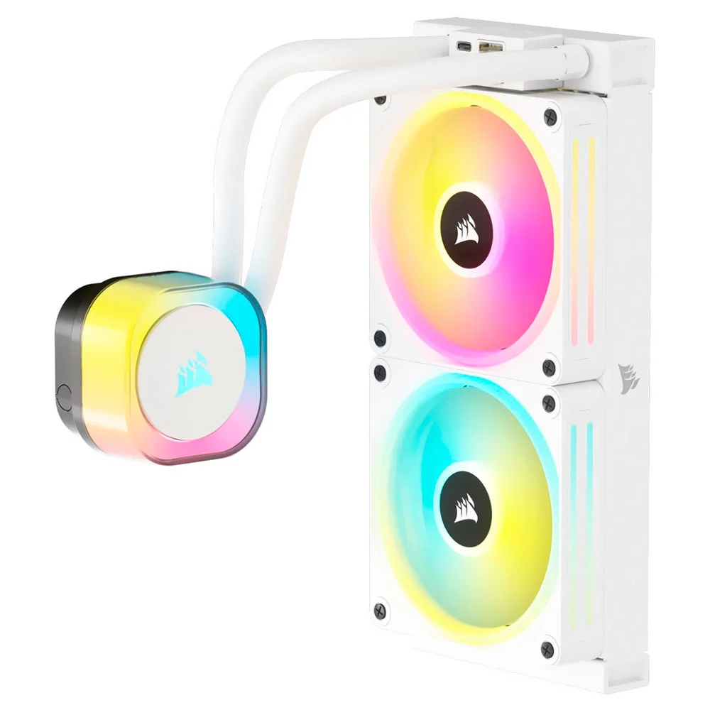 Water Cooler Corsair Icue Link H100i RGB White Aio 240mm P/ Intel/amd RGB Branco - Cw-9061005-ww 6