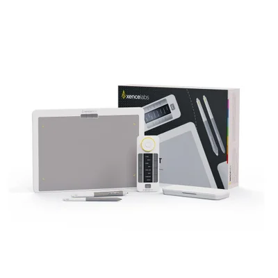 Mesa Digitalizadora Xencelabs Média Se Conjunto, 2 Canetas, 12 ", Branco
