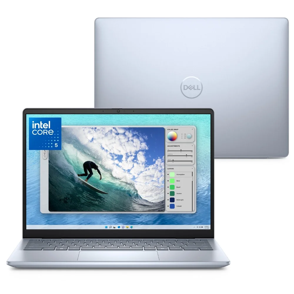 Notebook Dell Inspiron I14-i120u-m10s 14" Fhd+ Intel® Core™ 5 120u 8GB 512gb SSD WINDOWS 11 Prata Gelo + Garantia Local