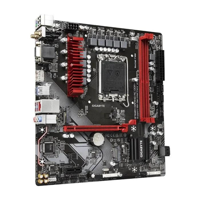 Imagem 2 de 5 do produto Placa Mãe Gigabyte B760m Gaming Ac Ddr4 Wifi LGA 1700 2xDDR4 Chipset Intel B760 Express Matx