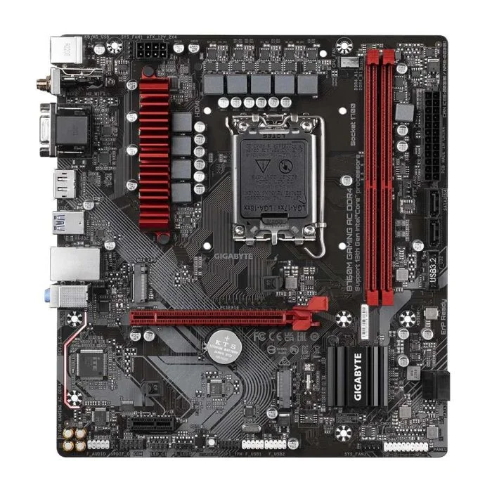 Imagem 3 de 5 do produto Placa Mãe Gigabyte B760m Gaming Ac Ddr4 Wifi LGA 1700 2xDDR4 Chipset Intel B760 Express Matx