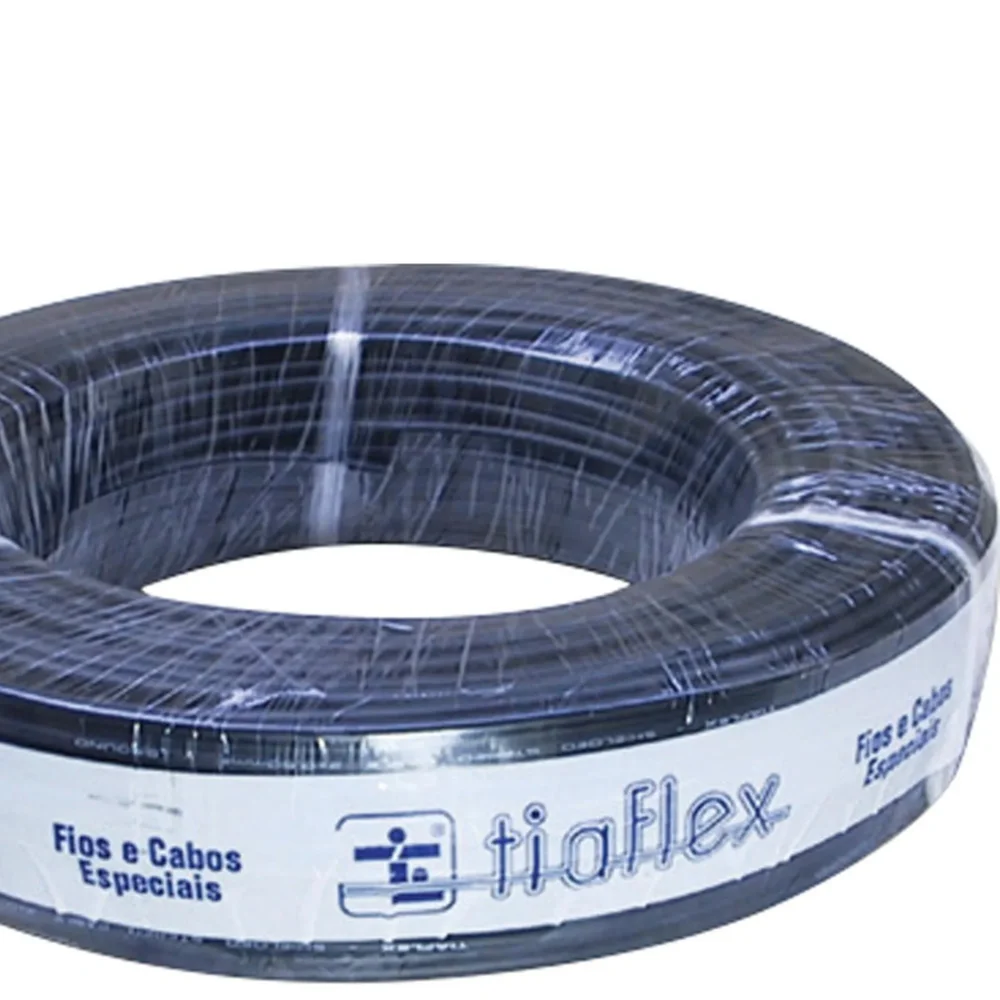 Imagem 2 de 4 do produto Cabo Para Microfone Balanceado Af(t) Ofhc 2 X 22awg Preto Tiaflex - Rl / 100
