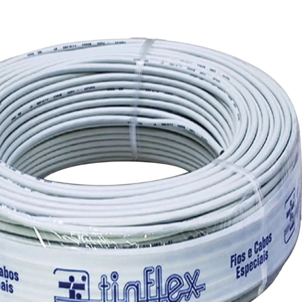 Imagem 2 de 4 do produto Fio Manga 4 X 22awg Com Blindagem Bege Tiaflex - Rl / 100