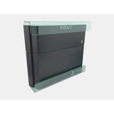 Suporte Parede Console Playstation 4 Pro - Ps4 Pro - Material Acrílico Vidro (acrílico Que Imita Vidro)