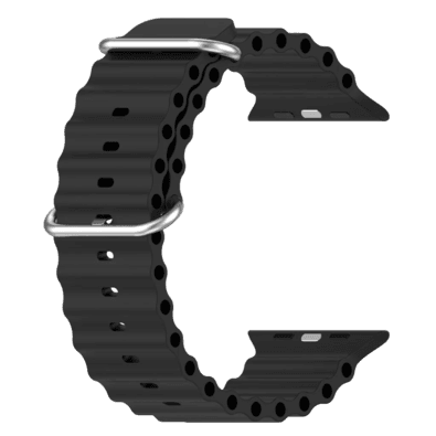 Pulseira Oceano Compatível Smartwatch Apple Watch Iwo Nf Cor:preto;tamanho:42/44/45/47/49mm