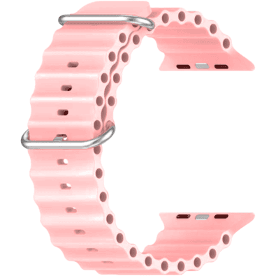 Pulseira Oceano Compatível Smartwatch Apple Watch Iwo Nf Cor:rosa;tamanho:42/44/45/47/49mm