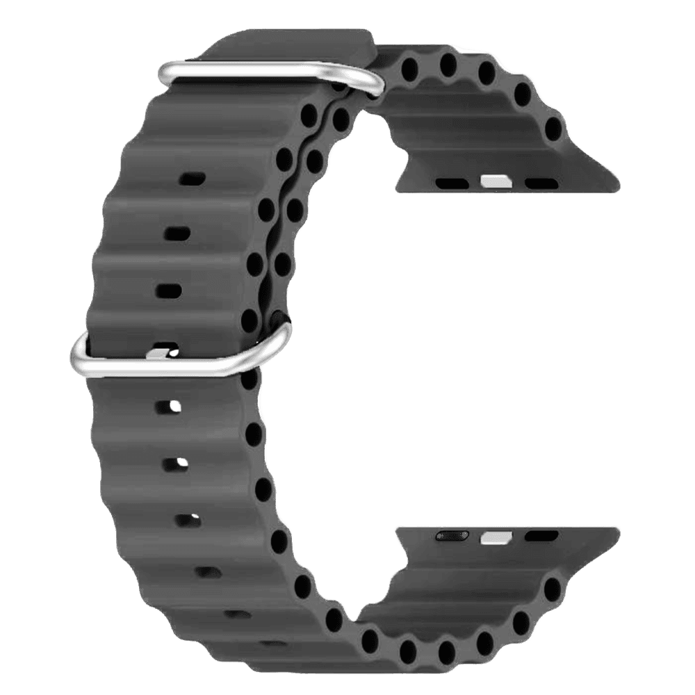 Imagem 1 de 5 do produto Pulseira Oceano Compatível Smartwatch Apple Watch Iwo Nf Cor:cinza Escuro;tamanho:42/44/45/47/49mm