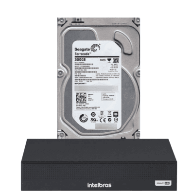 Dvr Intelbras 8 Canais Mhdx 3008-c Com Hd De 3TB Instalado