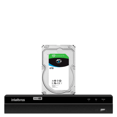 Dvr Intelbras 8 Canais Mhdx 1208 Com Hd De 6tb Instalado