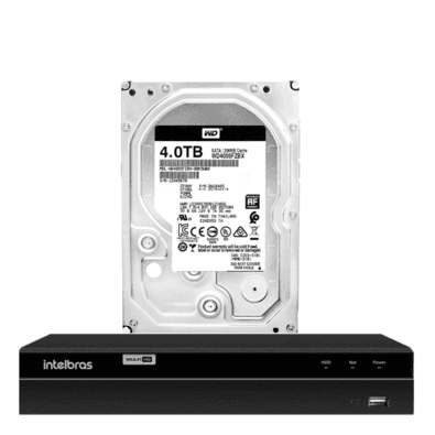 Dvr Intelbras 8 Canais Mhdx 1208 Com Hd De 4TB Instalado