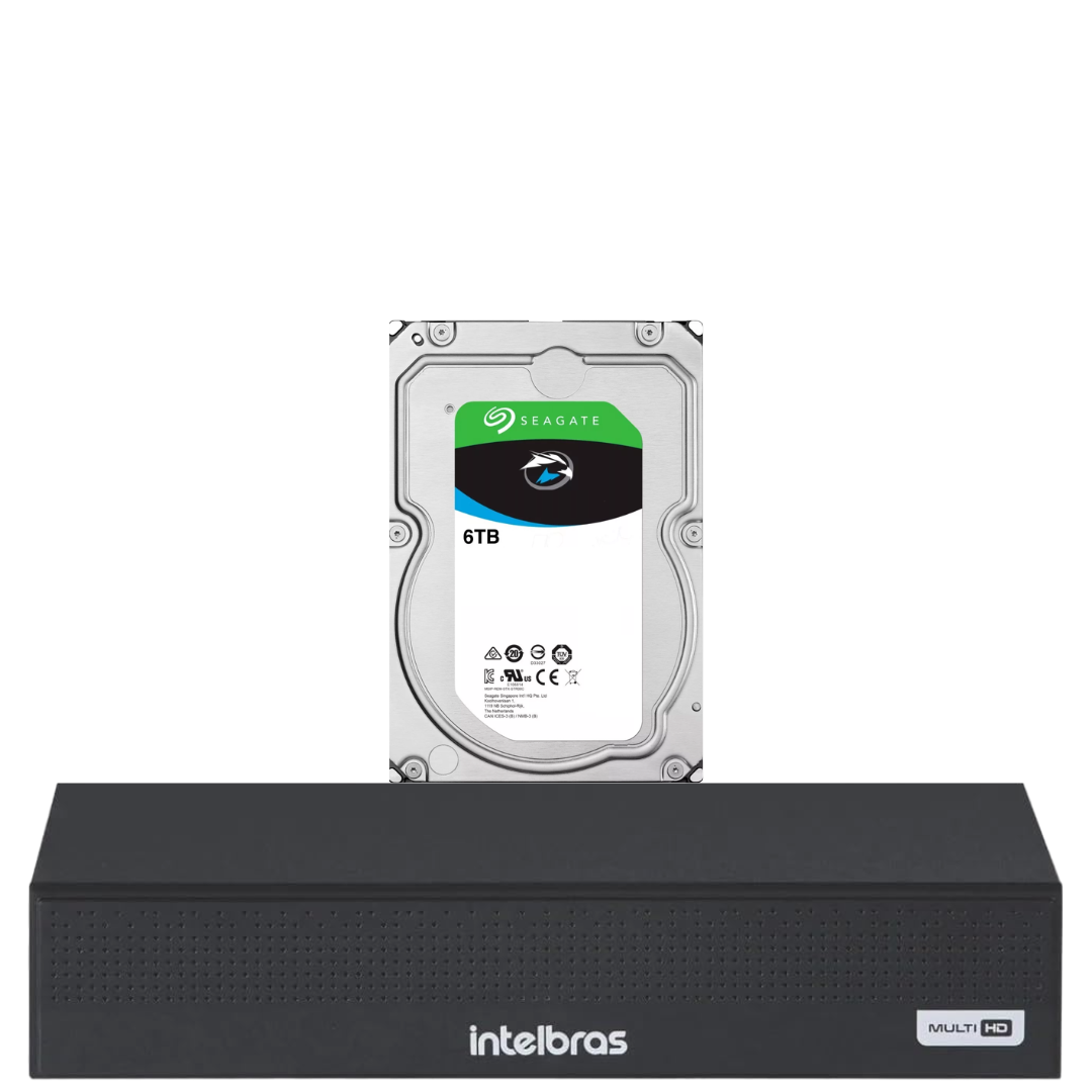 Dvr Intelbras 8 Canais Mhdx 3008 c Com Hd De 6 TB Instalado