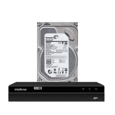 Dvr Intelbras 8 Canais Mhdx 1208 Com Hd De 3TB Instalado