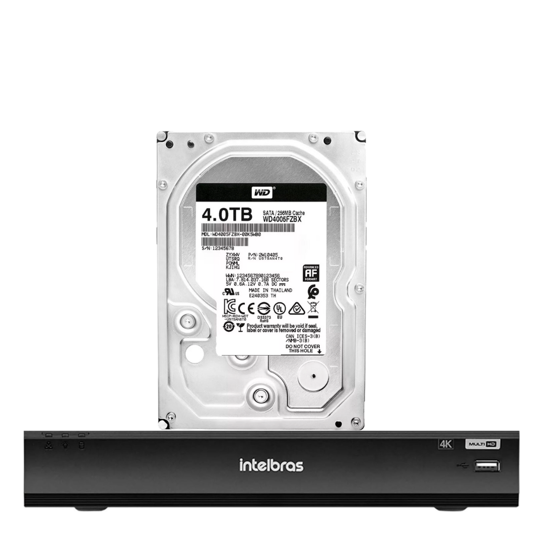 Dvr Intelbras 8 Canais Imhdx 5108 Com Hd De 4TB Instalado