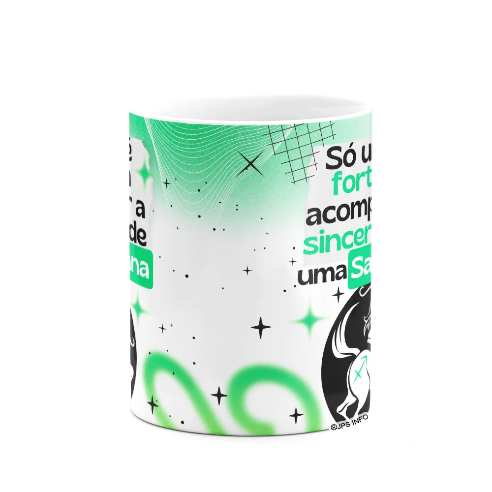 Imagem 2 de 3 do produto Caneca Divertida Signos Sagitário - Café E Sagitariana