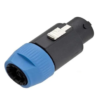 Plug Speakon Macho 8 Vias C/trava Emb 04 Pçs - Tebera