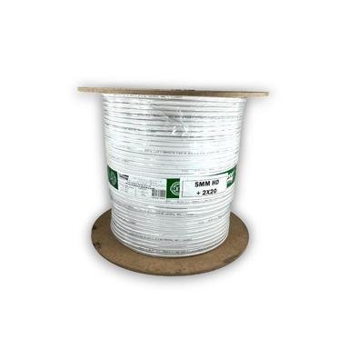 Cabo Cftv 5mm Bipolar Blindado Nu Bobina 500mt 2x20awg - Condutti