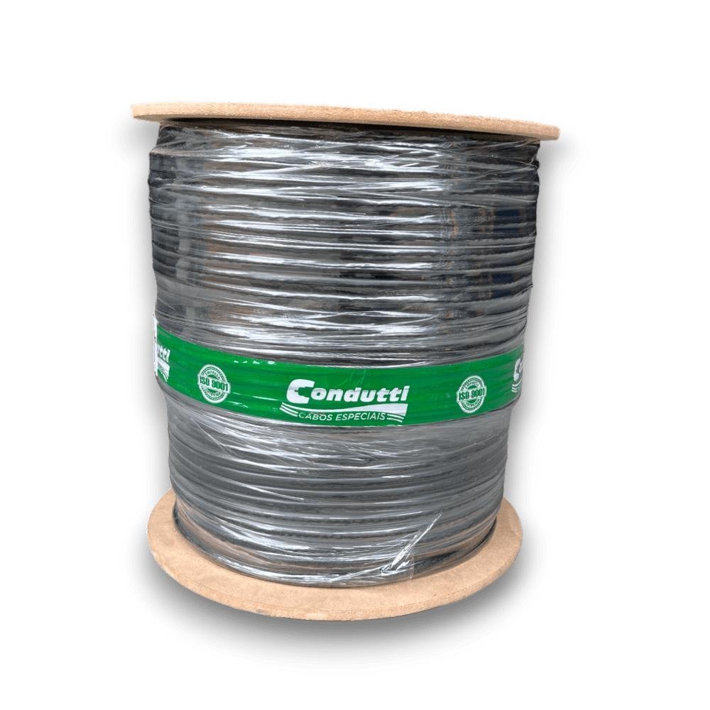 Cabo Cftv Multicameras 2x1mm 4p Dupla Capa Bobina 300m Cabo Cftv Multicameras 2x1mm 4p Dupla Capa Bobina 300m
