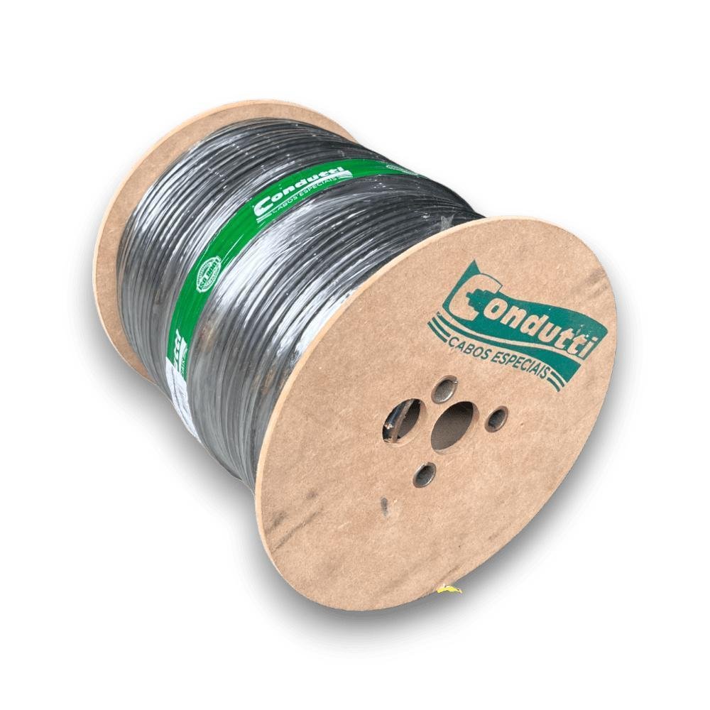 Cabo Cftv Multicameras 2x1mm 4p Dupla Capa Bobina 300m Cabo Cftv Multicameras 2x1mm 4p Dupla Capa Bobina 300m