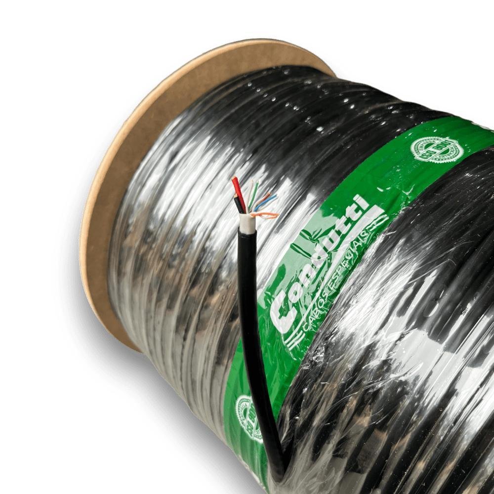 Cabo Cftv Multicameras 2x1mm 4p Dupla Capa Bobina 300m Cabo Cftv Multicameras 2x1mm 4p Dupla Capa Bobina 300m