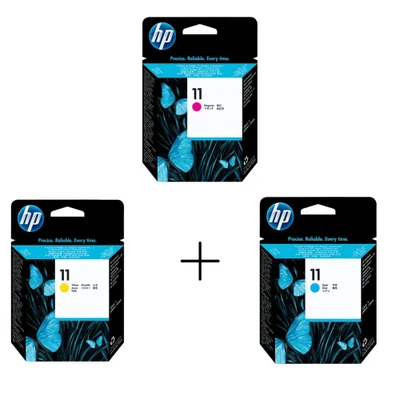 Cabeça De Impressão Hp 11 Kit 3 Cores Magenta Ciano E Amarelo | C4812a C4811a C4813a