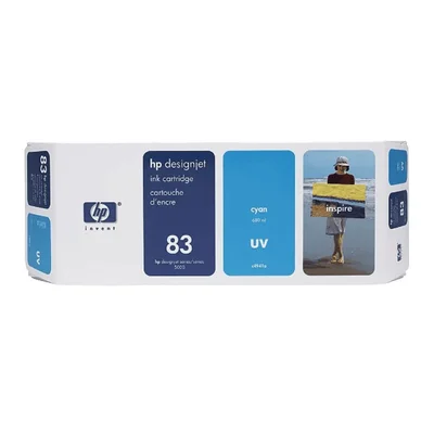 Cartucho De Tinta Hp 83 C4941a Ciano | Designjet 5000 5000ps 5500 5500ps 5500uv 5500uvps