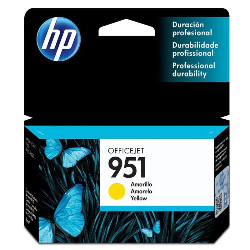Cartucho De Tinta Hp 951 Cn052ab Amarelo | 8610 8620 8100 8600 Plus 8630