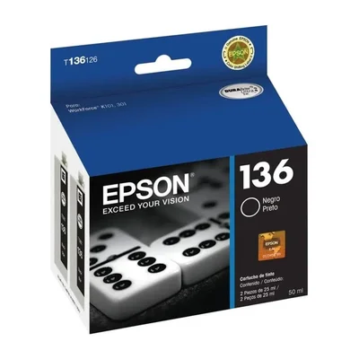 Cartucho De Tinta Epson T136 T136126 preto | Workforce K101 K301