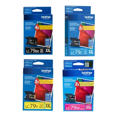 Cartucho De Tinta Brother Lc79 Kit 4 Cores Preto, Magenta, Ciano, Amarelo | Brother Mfc-j5910dw Mfc-j6510dw Mfc-j6710dw