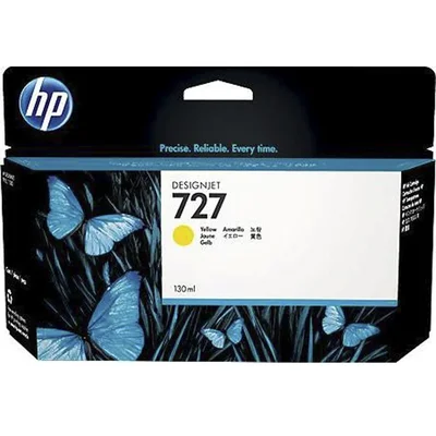 Cartucho De Tinta Hp 727 B3p21a Amarelo | Hp Designjet T920 T1500 T2500 | 130ml