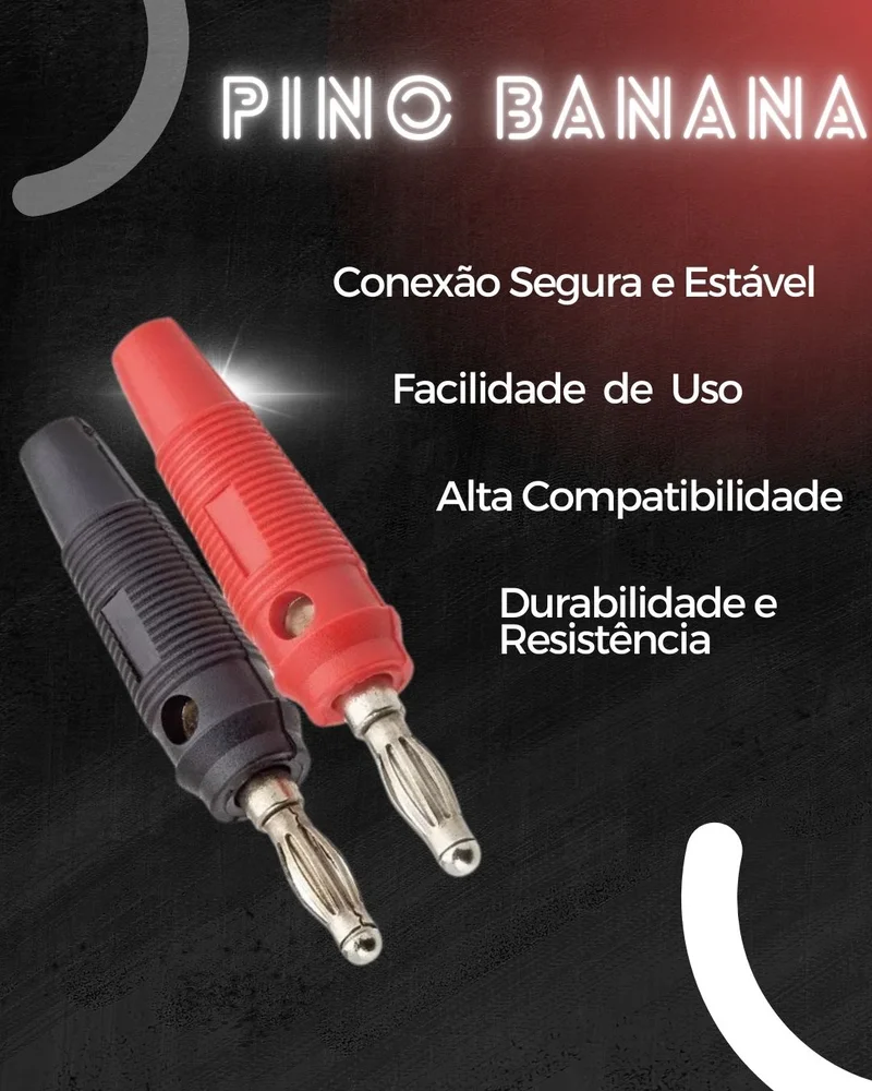 Imagem 3 de 3 do produto Pino Banana Profissional Pr/vm (par) - Emb 05 Pares