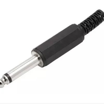 Plug P10 Mono Plastico Com Rabicho - Emb 10 PCs - Tebera