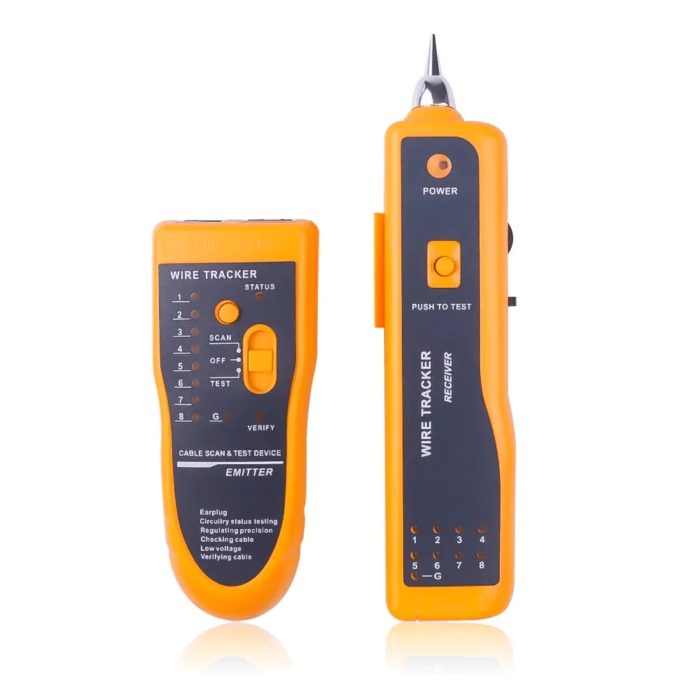 Imagem 1 de 3 do produto Localizador E Testador De Cabos, Kit Zumbidor Para Rastrear Linhas E Cabos Rj11 Rj45 - Exbom