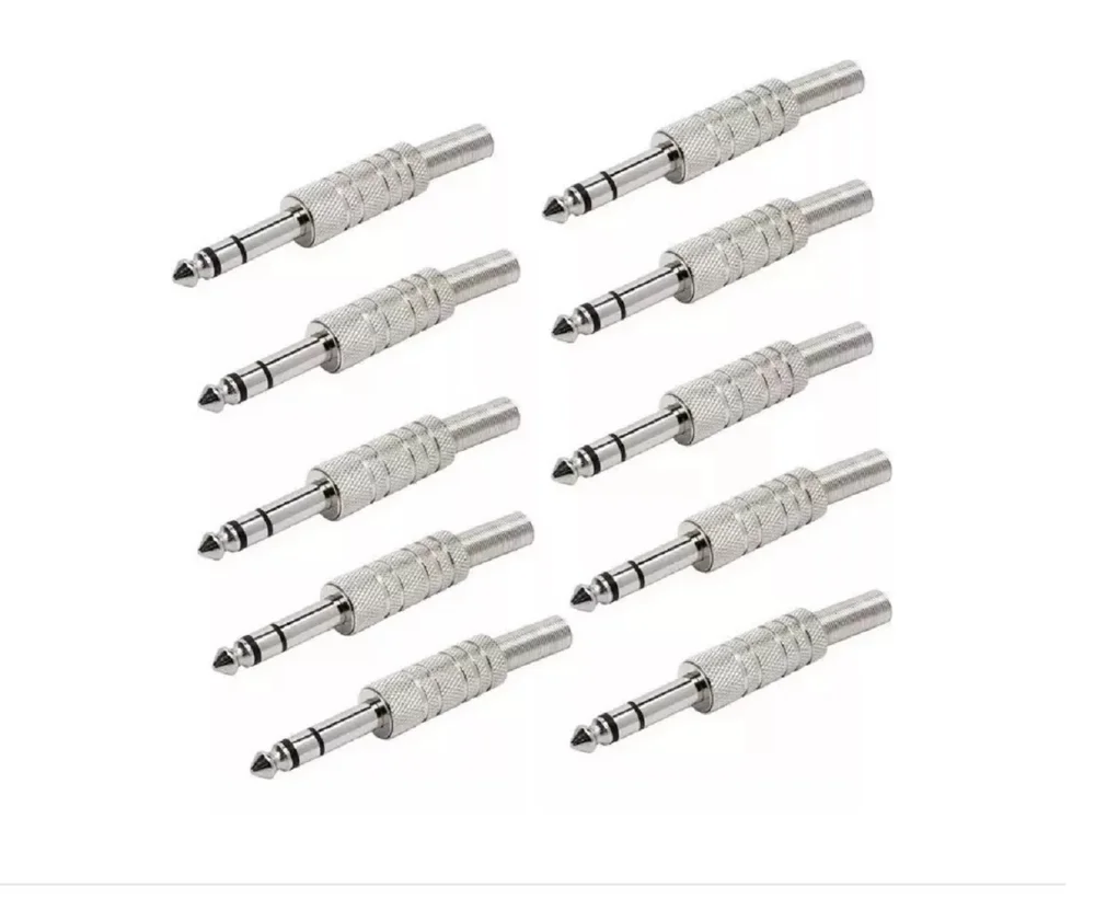 Imagem 3 de 5 do produto Plug P10 St Metal C/mola Emb 10 PCs Tebera