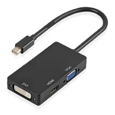 Cabo Displayport Mini 3x1 Dvi/hdmi/vga Conversor