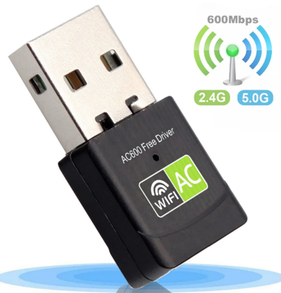 Imagem 2 de 5 do produto Adaptador Receptor Wireless 600 Mbps Usb Dual Band 2.4 Ghz 5 Ghz