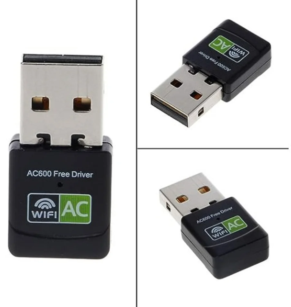 Imagem 3 de 5 do produto Adaptador Receptor Wireless 600 Mbps Usb Dual Band 2.4 Ghz 5 Ghz