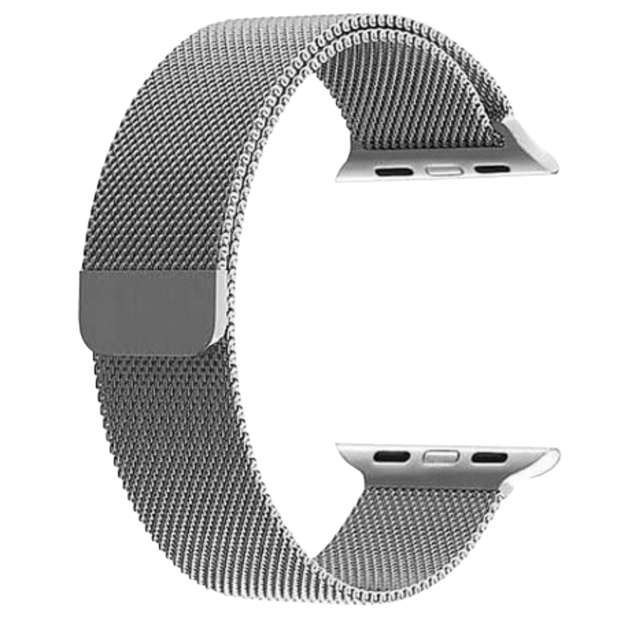 Pulseira Metal Milanese Compatível Smartwatch Apple Iwo Hw Fecho Magnético Cor:prata;tamanho:42/44/45/47/49mm