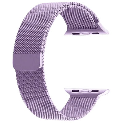 Pulseira Metal Milanese Compatível Smartwatch Apple Iwo Hw Fecho Magnético Cor:lilás;tamanho:42/44/45/47/49mm