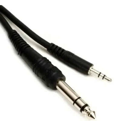 Cabo P10 + P2 - Stereo -  2m Emborrachado
